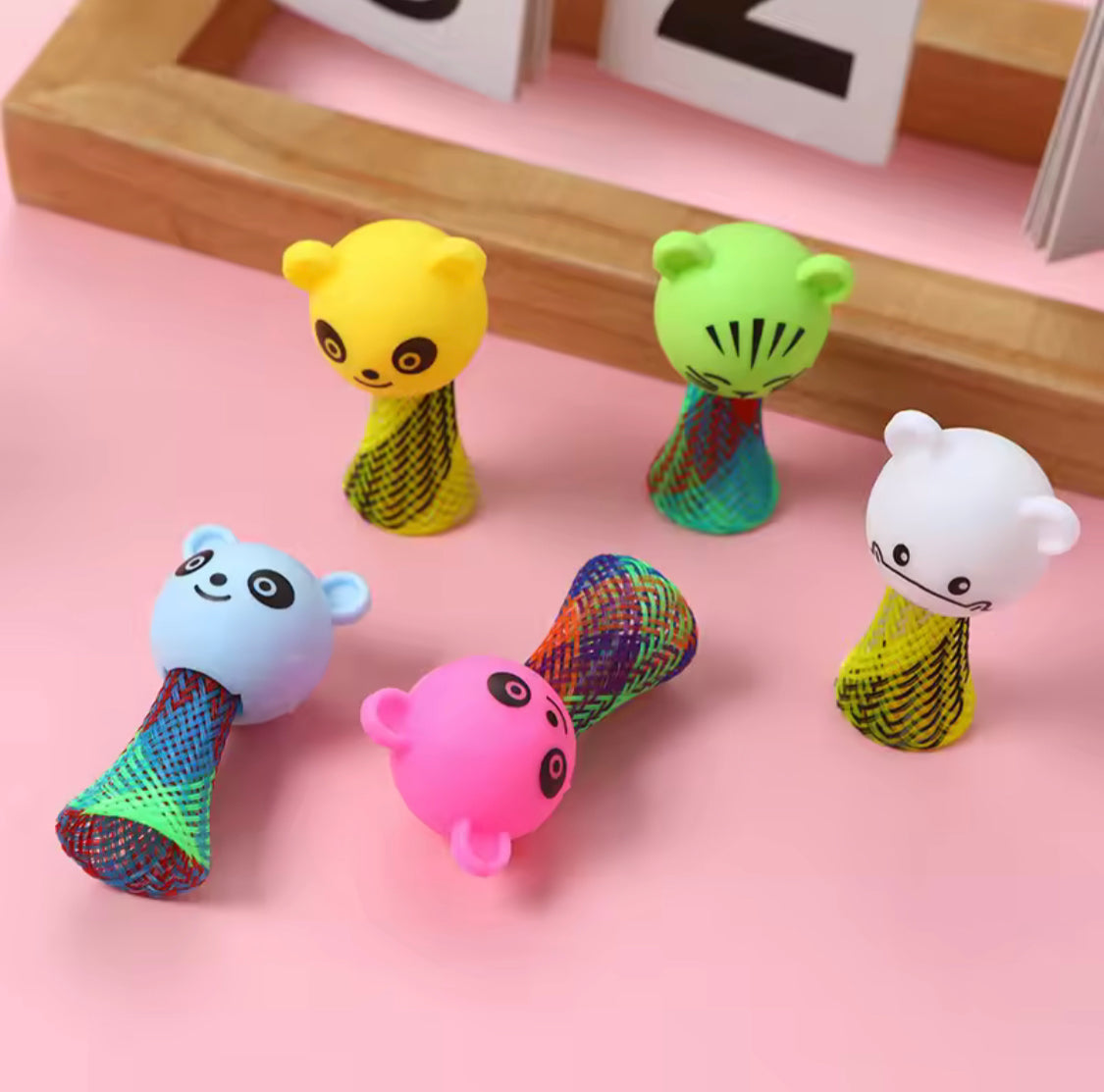 5pcs Kids Spring Bouncing Launcher Toy, Cute Jumping Doll Spring Toy, Creative Cartoon Jumping Spring Toy 5pcs Kids Spring Bouncing Launcher Toy, Cute Jumping Doll Spring Toy, Creative Cartoon Jumping Spring Toy